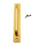 Two Pack Gold Aluminum Barn Door Handles Set 5.83 Inch Sliding Door Pulls For Wardrobes And Cabinets Easy Two Hole Mount Durable Aluminum Alloy Door Knobs For Doors Windows Closets with screws