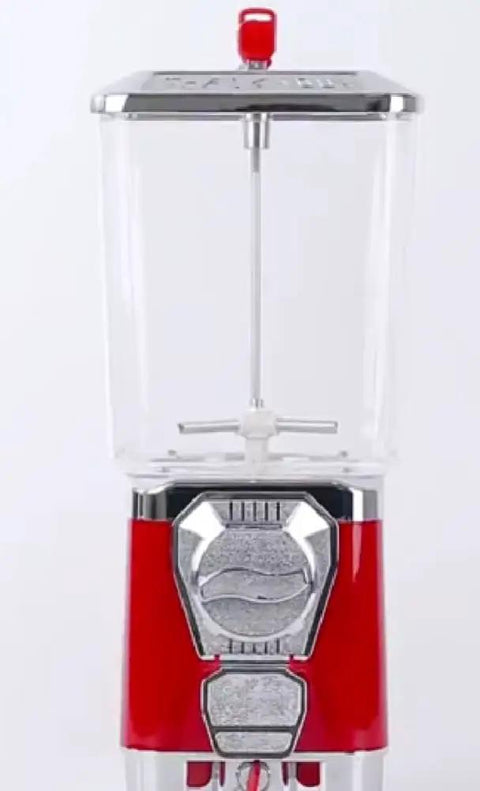 Red gumball machine with Top Lid Lock And Key Set For GV25 GV18 Gumball And Candy Machines Replacement Kit One Quarter Inch Thread