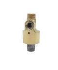 360 Degree Rotary Water Joint For Copper Two Way Swivel Connector Half Inch Right Threaded Plug And Play, front view