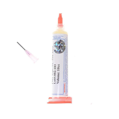 No Clean Flux Gel Paste for Soldering with Needle Dispensing Tool 559 ASM, syringe and needle for electronics welding