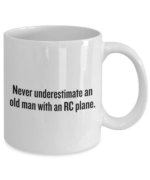 RC Planes Coffee Mug Gift For RC Aircraft Enthusiasts And Plane Pilots Real Talk Radio Controlled Hobby Mug With Quote On White