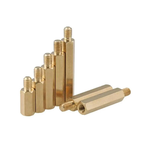 380pcs M2 Brass Hex Spacer Standoff Kit For Circuit Boards And Motherboards, Go-To Male And Female Threaded Pillars In 15 Sizes From 3mm To 30mm, PCB Mounting Hardware, Durable Brass Copper Material, assorted hex spacers