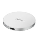 Magnetic Portable SSD 1TB For iPhone MagSafe, white aluminum, USB-C port, Crazy Fast 2000MB/s USB 3.2 Gen 2x2 20Gbps Type-C SM2320