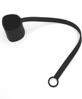 All Season Silicone Cover For Tesla Nacs Ev Charger Port flexible black silicone with looped handle for easy attachment.