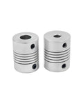 Beefed Up Rigid Shaft Coupler 5 By 8mm Bore D19 L25 For 3D Printer And CNC Machines Direct Torque Transmission Zero Misalignment Fits 5mm Motor Shaft And 8mm Lead Screw T8 aluminum coupler set
