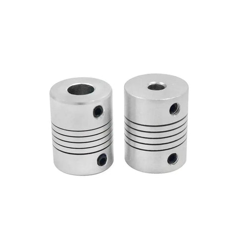 Beefed Up Rigid Shaft Coupler 5 By 8mm Bore D19 L25 For 3D Printer And CNC Machines Direct Torque Transmission Zero Misalignment Fits 5mm Motor Shaft And 8mm Lead Screw T8 aluminum coupler set