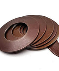Disc springs, brown metal annular washers stacked together for waterjet cutting heads