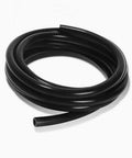 Premium Black Silicone Vacuum Tubing Hose Line Kit For Auto Engines And Turbos With High Performance DIY Intake Or Radiator Hoses Up To 130 Psi Max Pressure Including Assorted Sizes And Hardware Accessories For Any Ride. black silicone vacuum hose coil on white background