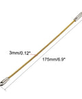 Uxcell 6 Inch Flexible Fish Tape Leader Wire Puller Replacement Cable Steel Core For 4Mm Electrical Wire Fishing Tool Easy Bend Guide measuring 175mm.
