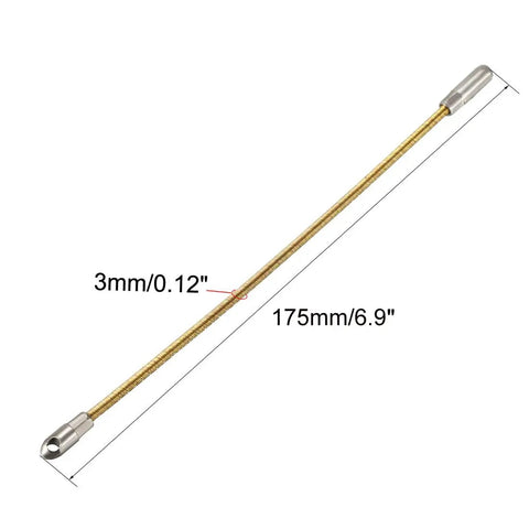 Uxcell 6 Inch Flexible Fish Tape Leader Wire Puller Replacement Cable Steel Core For 4Mm Electrical Wire Fishing Tool Easy Bend Guide measuring 175mm.
