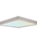 9 Inch Square LED Flush Mount Ceiling Light, Dimmable 18W, 1200 Lumens, Brushed Nickel Trim, Three Color Temperatures 3000K 4000K 5000K