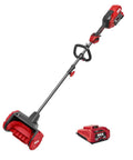 Badass Brushless 40 Volt Cordless Snow Shovel Kit With A Meaty 12 Inch Deck, includes cordless design and battery charger.