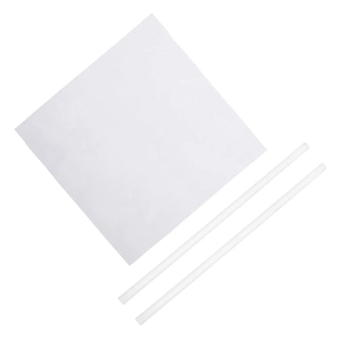 Two Pack Glass Electrostatic Experiment Sticks With Silk Cloth for Static Electricity Learning, showing glass sticks and silk cloth.