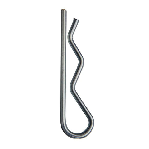 Close-up view of a zinc-plated clevis pin from the 74-Piece Zinc-Plated Clevis Pin Set With Assorted Sizes For Mowers, Trailers, Gates And Handy DIY Projects