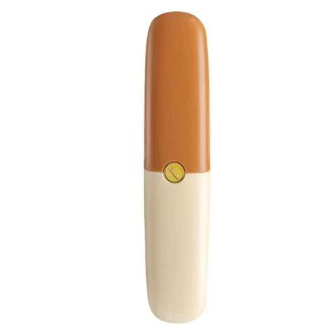 Stainless Steel Fruit Peeler Knife with orange handle, portable double head, multi function design, compact for home and outdoors.