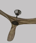 Modern 3 Blade Ceiling Fan With Wireless Remote And Straight Up Smooth Airflow Powered By An Energy Smart Dc Motor Spanning 88 Inches Wide with Light Grey Weathered Oak Blades