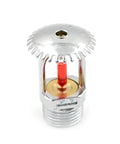 Straight Up Real Deal Sixty Eight Celsius Pendent Fire Sprinkler Head showing chrome finish, heat-activated, and copper elements.