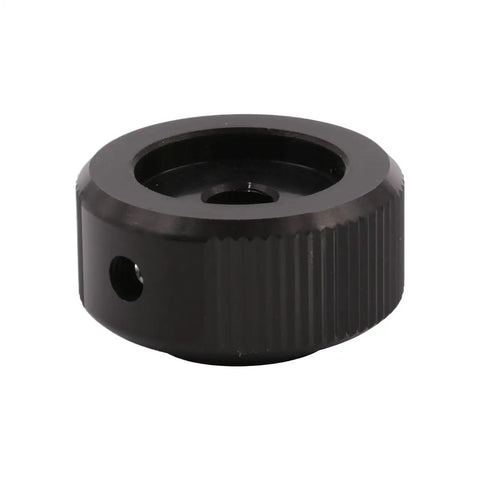 3 Pack Solid Aluminum Volume Control Knobs CNC Machined For Stereo Amps And Home Audio Rigs 30X16mm heavy-duty black rotary knob with textured grip.