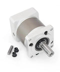 NEMA 23 Stepper Motor Planetary Gearbox Speed Reducer 50:1 IP65 with 7 arc-min backlash, 8mm shaft, 57mm flange, and accessories.