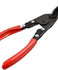 Heavy Duty Plastic Rivet Snap Pliers For Panel Clip Removal And Rivet Pulling, Universal Snap Fastener Tool, red handles, side view