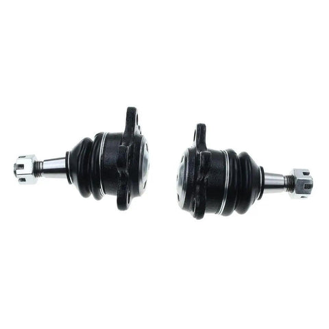 Two Piece Front Upper Suspension Ball Joint Set For 4x4 SUVs And Trucks Like Tahoe Blazer Astro Escalade Express 2500 1500 Suburban CK 2500 1500 Front Upper Ball Joints, two black front upper ball joints with boots