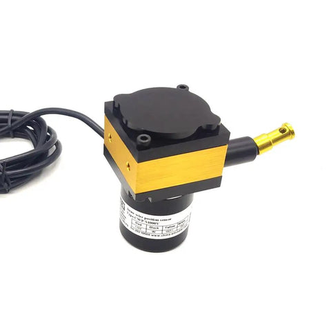 Analog Draw Wire Encoder 1500mm For Linear Displacement Sensing With 24V DC Supply And 4 To 20 Milliamp Output, rugged sensor closeup