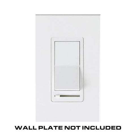 3-Way White Dimmer Switch For LED Lights, Single Pole Rocker And Slide Dimmer, wall plate not included