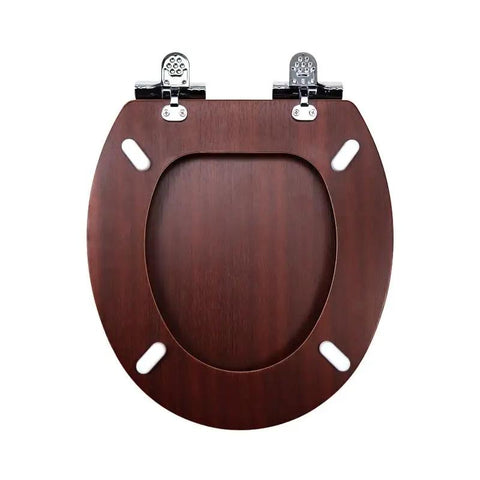 Standard 17 Inch White Toilet Seat Slow Close Soft Drop Lid High Density Board Core Easy Wipe Finish Quick Mount No Sweat Setup Solid Daily Driver For Modern Bathrooms Reliable Home Upgrade Top Tier Comfort with chrome hinges and elongated design