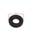 Black rubber double-lip oil seal with 12 mm bore and 24 mm outer diameter, 4.5 mm thick.