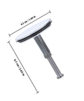 2pcs Bathtub Drain Plug Rotating Design Brass with Flat Seal shown from the side, measuring 4.3 cm wide and 6.7 cm long.