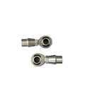 Premium Chromoly Rod Ends Two Pack Three Quarter Inch Ball Joints showcasing smooth steel joints for custom street rod builds.