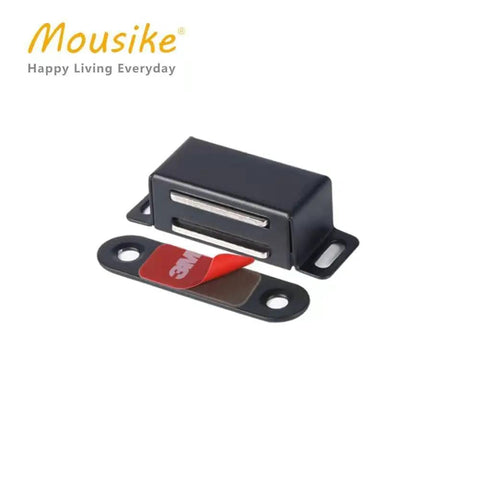 Heavy Duty Cabinet Magnets Set Black 8 Pack Magnetic Door Catch Stainless Steel for Kitchen and Closet