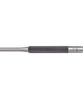 Drive Pin Punch With Knurled Grip For Driving Pins In Or Out Of A Workpiece Heavy Duty Hardened And Tempered Steel Four Inch Length Three Sixteenth Inch Punch Diameter Pro Grade Construction Tool Model 565E, 4 in, 3/16 in, steel pin punch with knurled grip