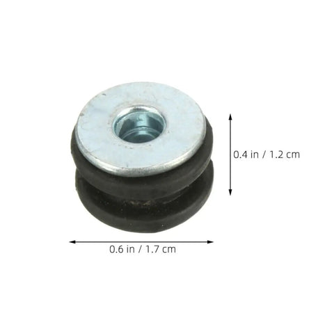 Motorcycle Shock Absorber Grommet Kit With Metal Washers And Rubber Seals Rings Dual Set Universal Fit For Long Distance Riders, Damping Buffer For Smoother Ride And Serious Road Vibration Reduction. rubber washer with metal ring, 0.6 in x 0.4 in