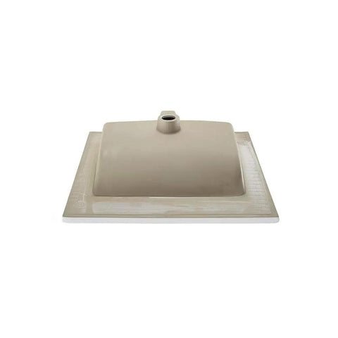 Back view of Voltaire Vanity Top Sink With Three Hole Center Set Faucet Mount Drop In Install Glossy White Finish Durable