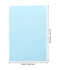 Dimensions of Thickened Self Adhesive Light Blue Envelope Mailing Bags 15 Pack For Postcards, Photos, And Blank Paper Pockets shown