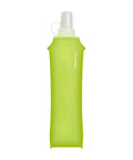 Leak Proof Folding Water Bottle With Sport Design in green, 500ml, ideal for gym, hiking, camping, outdoor gear