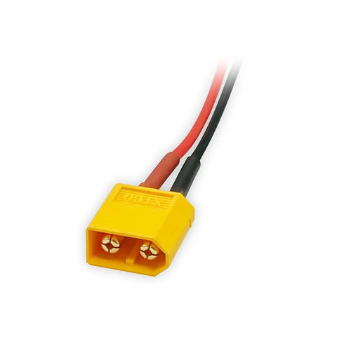 Ultra Light 20A Brushless ESC With 5V 1A BEC XT60 Connector and 3.5mm Plugs Pre Soldered, close-up of XT60 connector