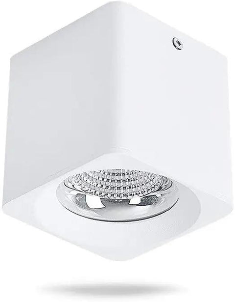 iumLeap Recessed Lighting Housing Trim Kits White COB Ceiling Spotlight Fixture Downlight Bright Square Aluminum Panel Lamp