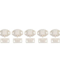 5-piece White Door Roller Catch Set Spring Loaded ABS Plastic Cabinet Latch for Furniture Closet Cupboard Keeps Doors Closed