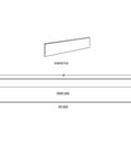 Diagram of Rolled Top Raw Lawn Edging Kit With Five 6 Inch By 94 Inch Steel Edging Pieces showing dimensions and perspective view.