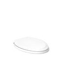 Rutledge Elongated No Slam Toilet Seat With Quiet Close Lid Grip Tight Bumpers ReadyLatch Positive Lock White Finish