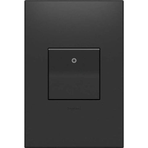 15 Amp Paddle Light Switch In Graphite Finish showcasing sleek design, ideal for 1 way or 3 way installation, single pole ready.