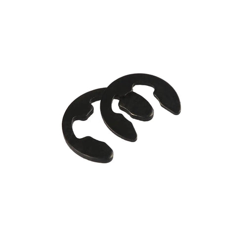 580 Piece External Retaining Ring E Clip Circlip Washer Kit 1.5 To 10mm Black Carbon Steel detail on two clips