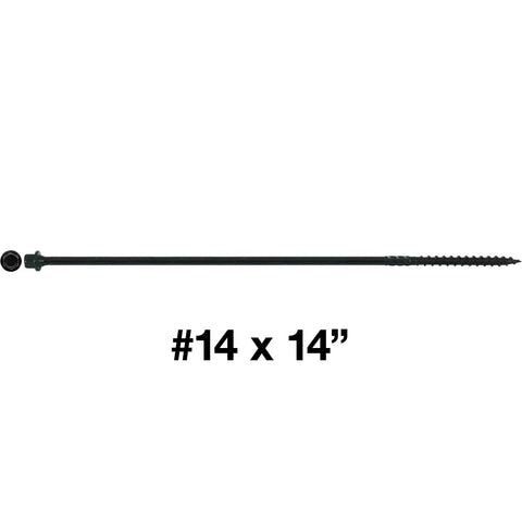 Badass Beefed Up Two Inch Timber Screws Heavy Duty Hex Head Landscaping Wood Fasteners in a straight view for outdoor use.