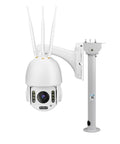Universal L Shape Dome Camera Bracket for wall or ceiling mounts with Hikvision dome camera, heavy-duty steel, neat cable management.