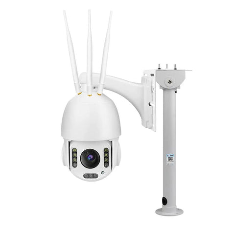 Universal L Shape Dome Camera Bracket for wall or ceiling mounts with Hikvision dome camera, heavy-duty steel, neat cable management.