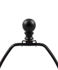 Two Pack Black Lamp Finials With Metal Knob Tops For Lampshades Screw Cap Nut Style Durable Die Cast Aluminum Minimalist Globe Design Decorative Replacement For DIY Table Or Floor Lamps