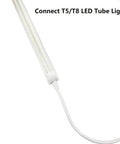 Linkable T5 And T8 LED Tube Power Extension Cord with On Off Switch, connected to LED tube light