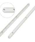 No Sweat 16 Piece Plastic Drawer Slides Replacement Side Mounted Runners Fits 17mm Groove. White plastic runner glides for smooth sliding.